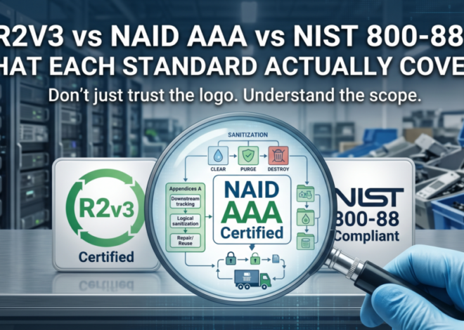 R2v3 vs NAID AAA vs NIST 800-88: Cakupan Setiap Standar